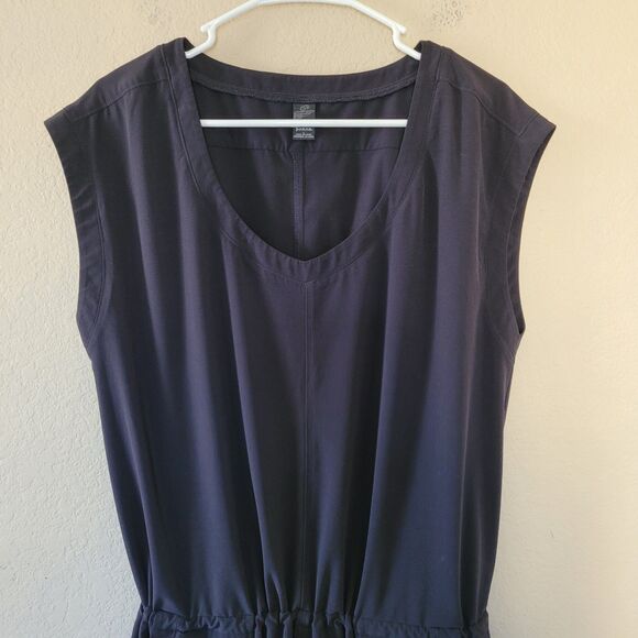 Prana Dress Womens Sz Large Black Norma Mini Pockets Lightweight Travel Outdoor - Picture 3 of 7